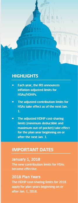 IRS Announces HSA/HDHP Limits for 2018 - Default Landing Page - Strategic Services Group - IRS-HSA-Capture